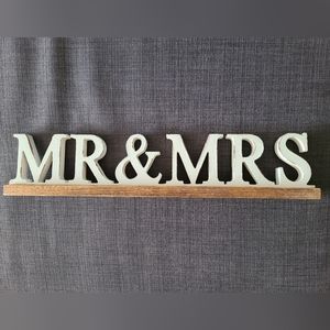 Wooden Mr and Mrs Wedding Sign
